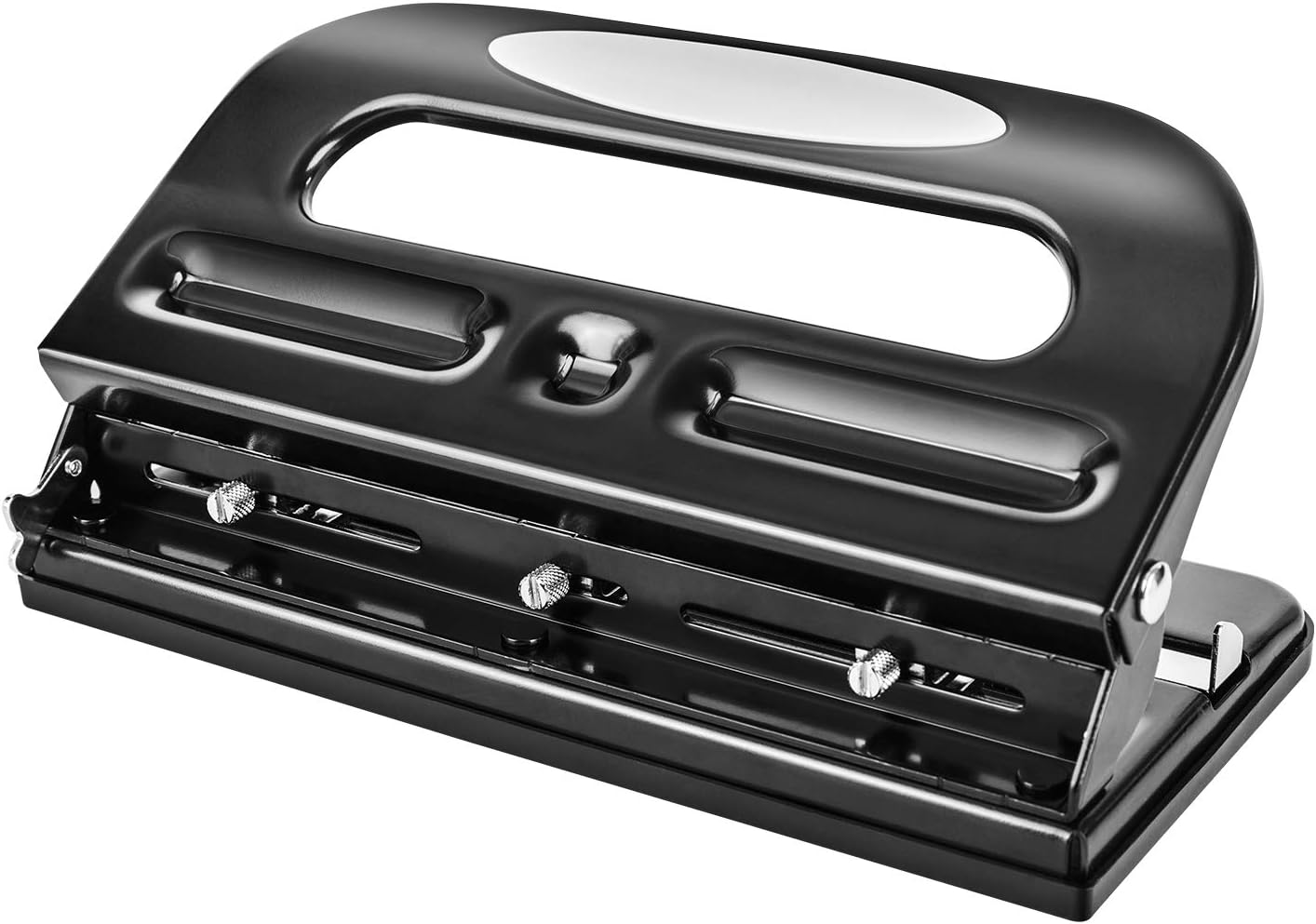 Amazon Basics 2/3 Hole Punch. Semi-Adjustable. 30 Sheet Capacity. Black
