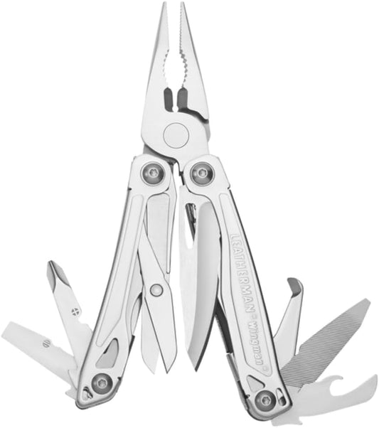 LEATHERMAN. Wingman Multitool with Spring-Action Pliers and Scissors. Stainless Steel with Nylon Sheath